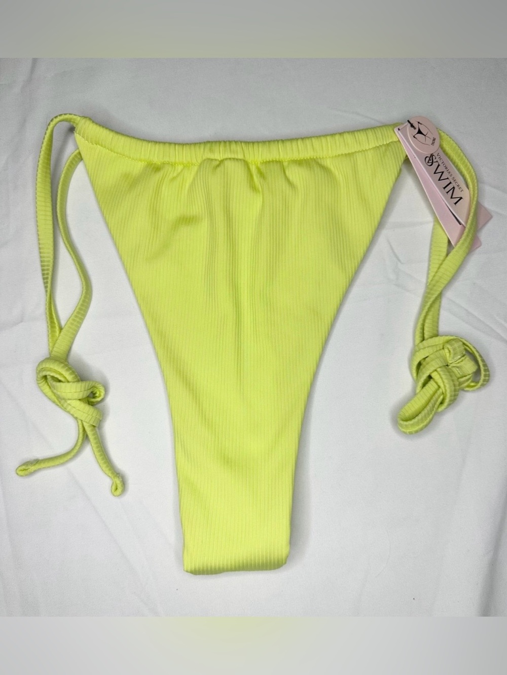 XL Victoria's Secret Swim
Wicked Side Tie Bottom Thong
Stripped Yellow